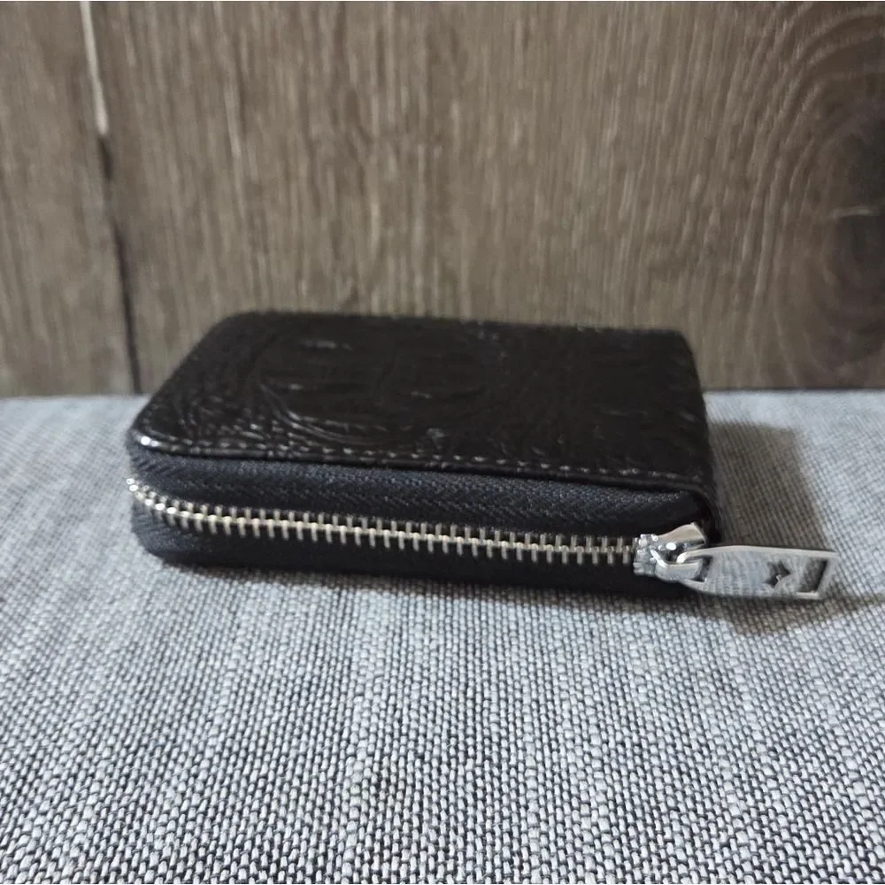 Men's Women Wallet Leather Credit Card Holder RFID Blocking Zipper Thin Pocket
